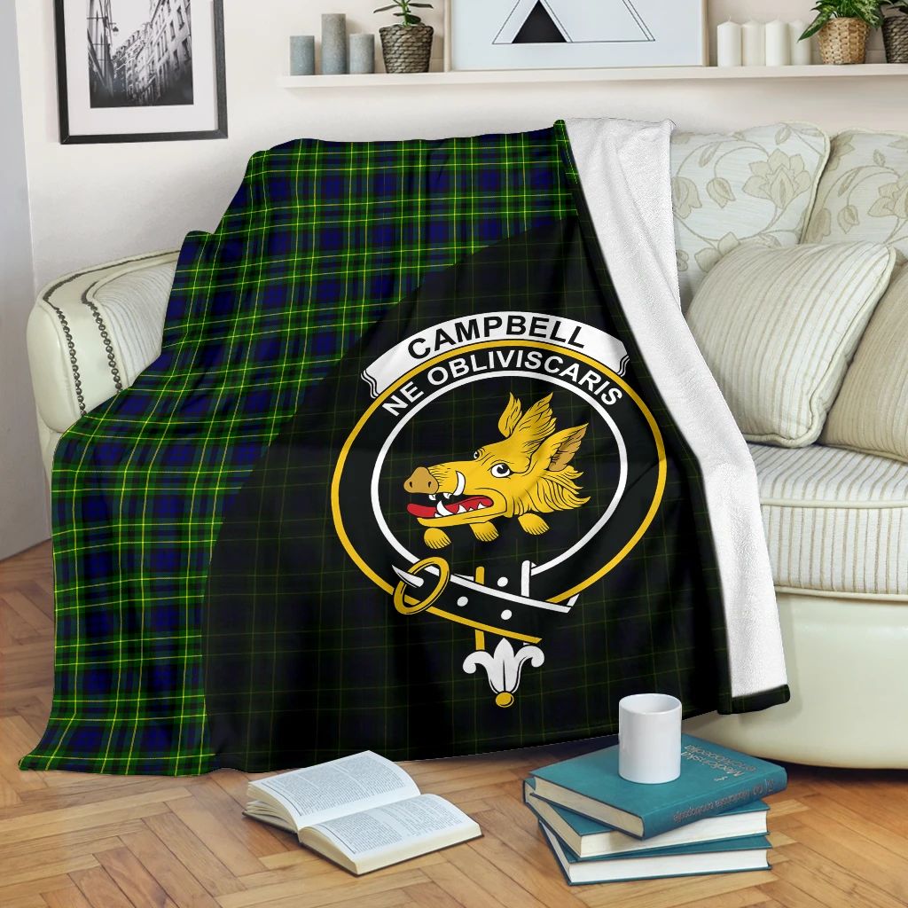 Campbell of Breadalbane Modern Clan Blanket, Scottish Tartan Campbell of Breadalbane Modern Clans Blanket Wave Style