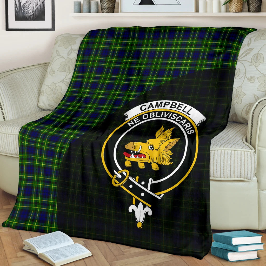 Campbell of Breadalbane Modern Clan Blanket, Scottish Tartan Campbell of Breadalbane Modern Clans Blanket Wave Style