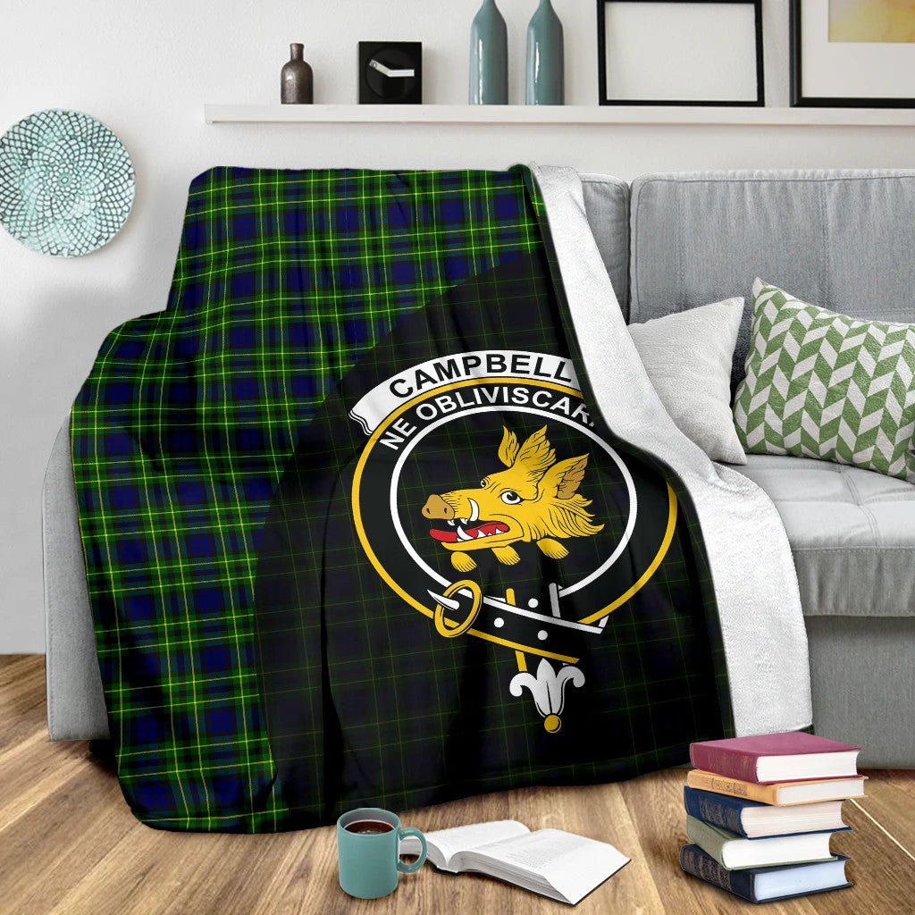 Campbell of Breadalbane Modern Clan Blanket, Scottish Tartan Campbell of Breadalbane Modern Clans Blanket Wave Style