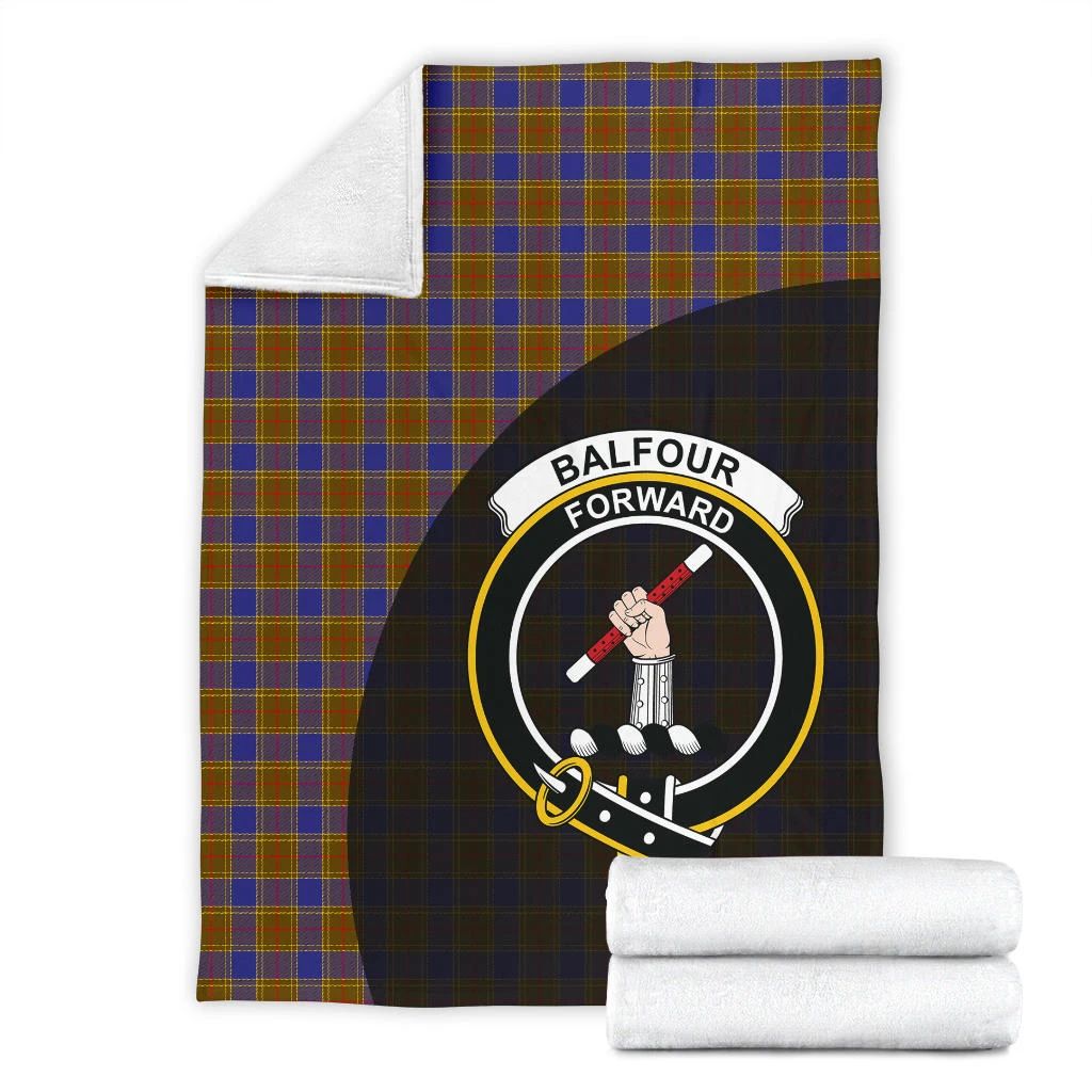 Balfour Modern Clan Blanket, Scottish Tartan Balfour Modern Clans Blanket Wave Style