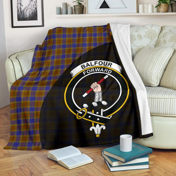 Balfour Modern Clan Blanket, Scottish Tartan Balfour Modern Clans Blanket Wave Style