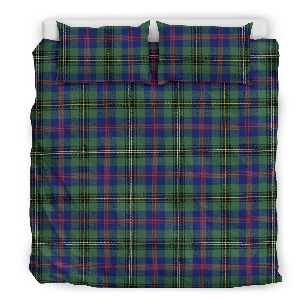 Wood Modern Clan Bedding Set, Scottish Tartan Wood Modern Clans Bedding Set