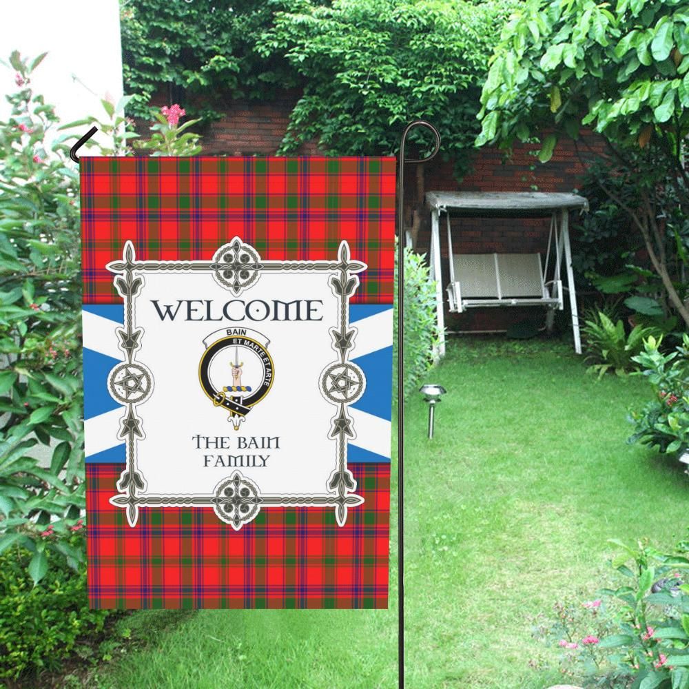 Bain Clan Garden Flag, Scottish Tartan Bain Clans Garden Flag New Style