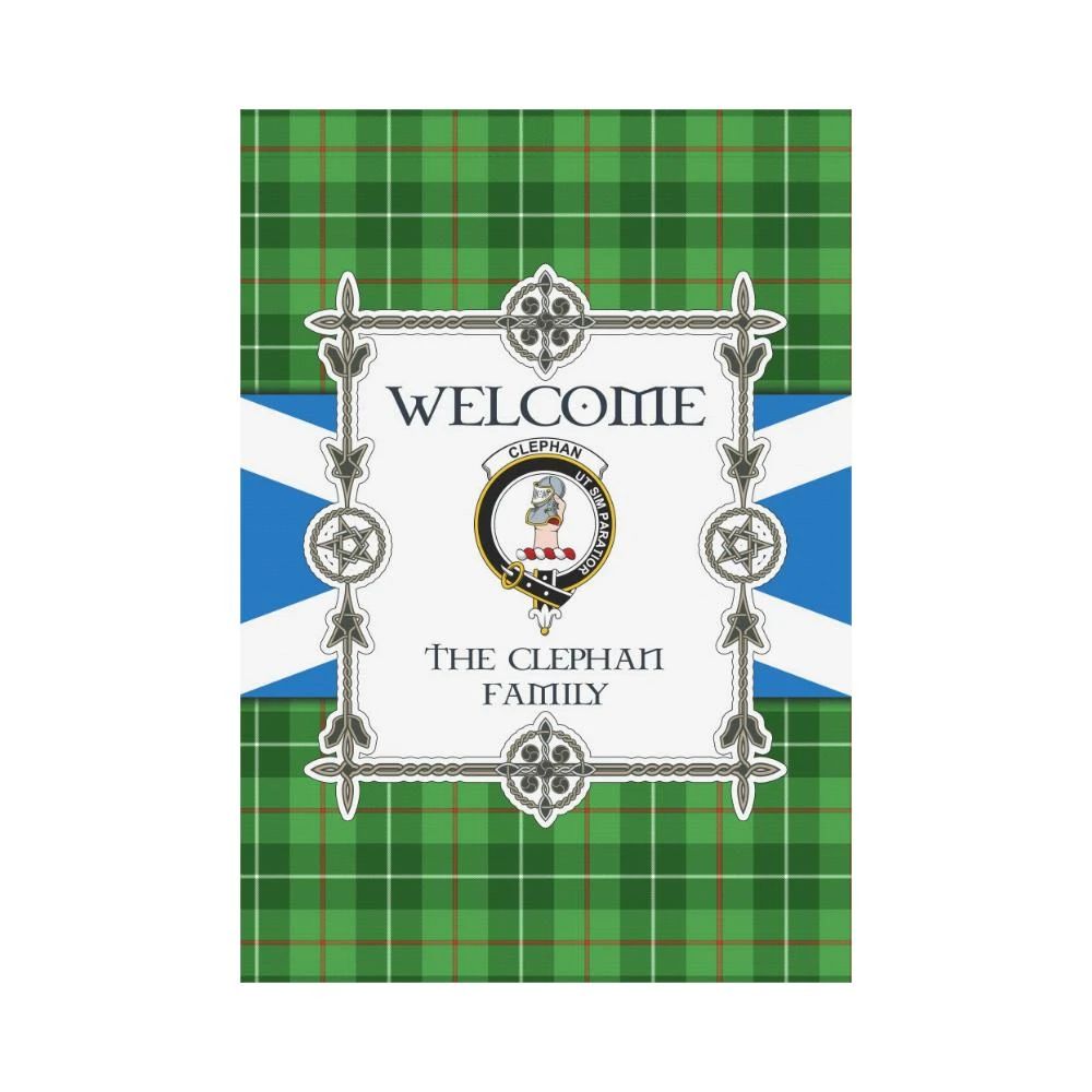 Clephan Clan Garden Flag, Scottish Tartan Clephan Clans Garden Flag New Style