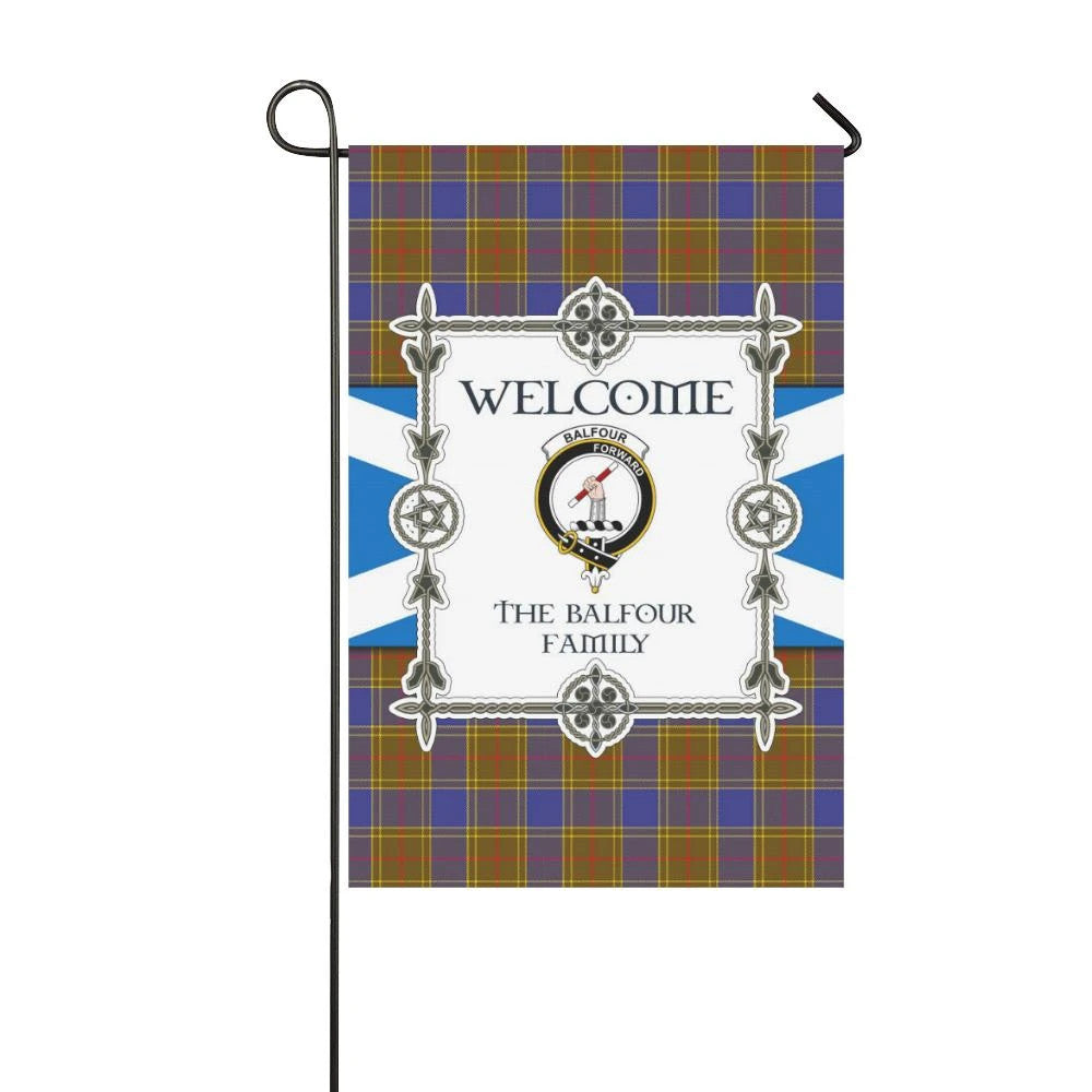 Balfour Clan Garden Flag, Scottish Tartan Balfour Clans Garden Flag New Style
