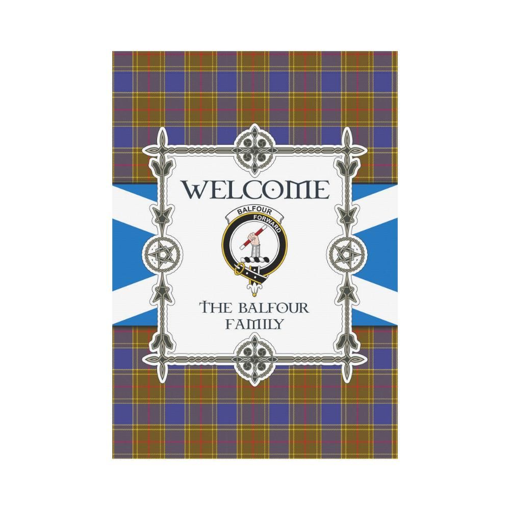 Balfour Clan Garden Flag, Scottish Tartan Balfour Clans Garden Flag New Style