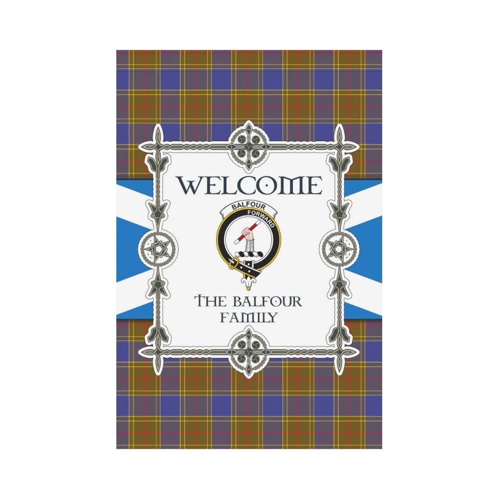 Balfour Clan Garden Flag, Scottish Tartan Balfour Clans Garden Flag New Style