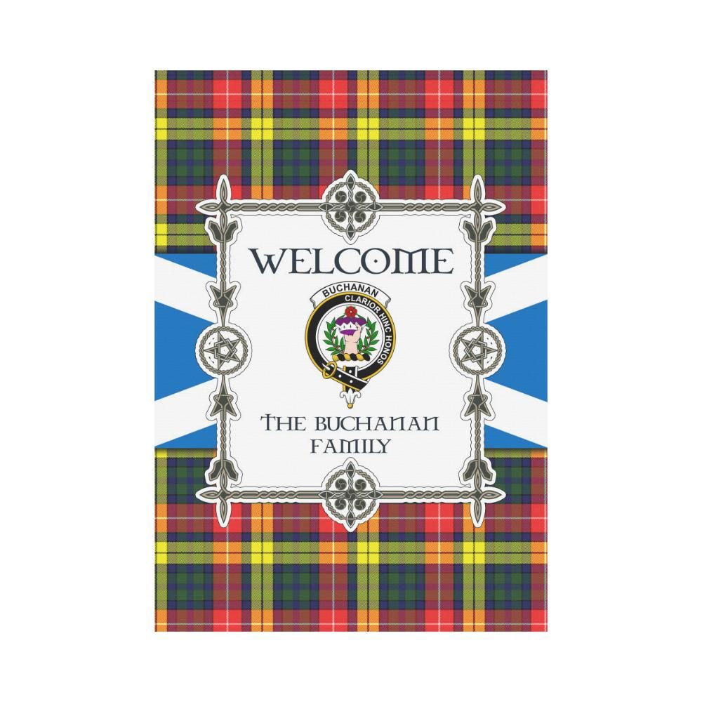 Buchanan Clan Garden Flag, Scottish Tartan Buchanan Clans Garden Flag New Style