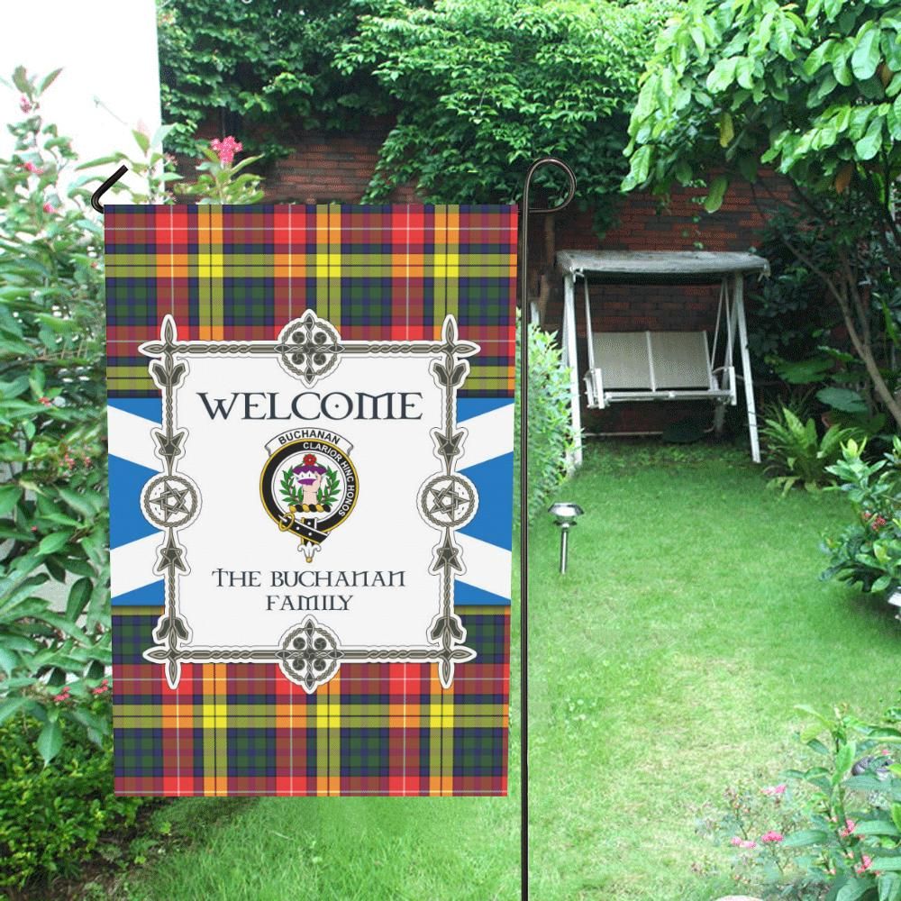 Buchanan Clan Garden Flag, Scottish Tartan Buchanan Clans Garden Flag New Style