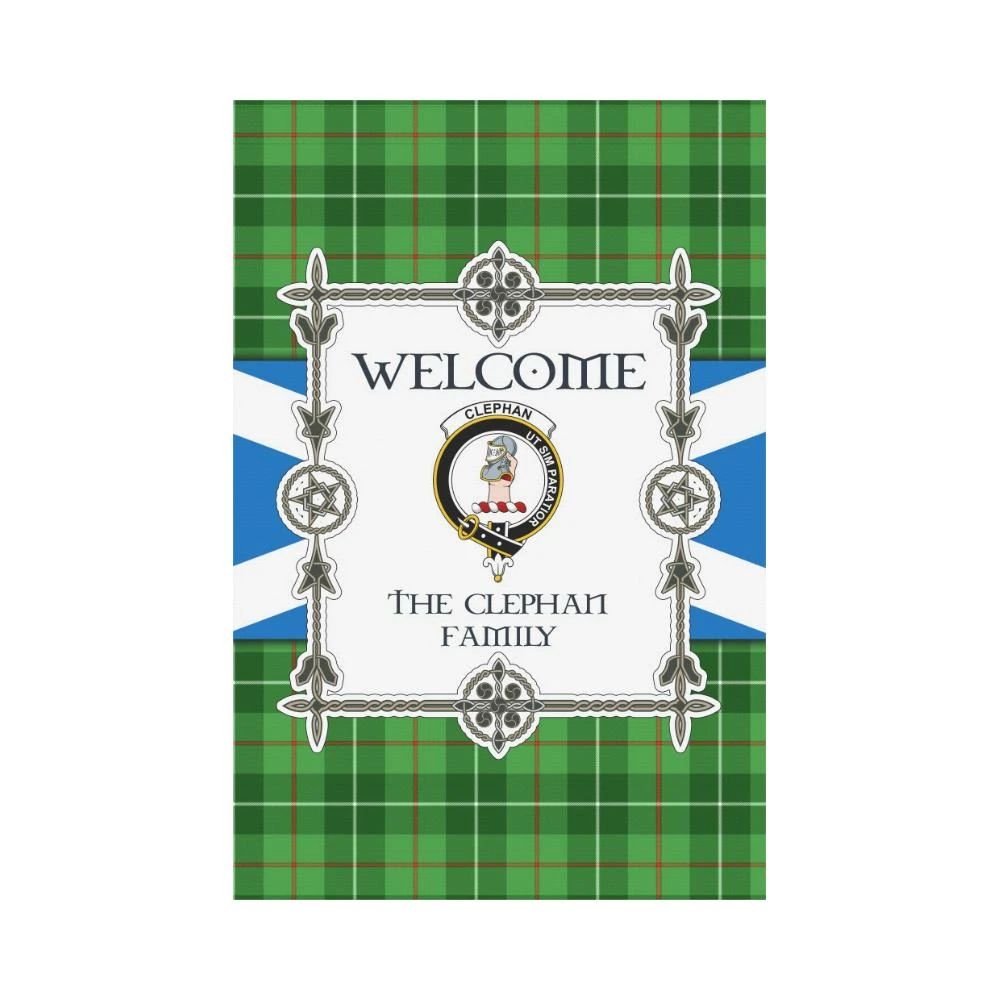 Clephan Clan Garden Flag, Scottish Tartan Clephan Clans Garden Flag New Style