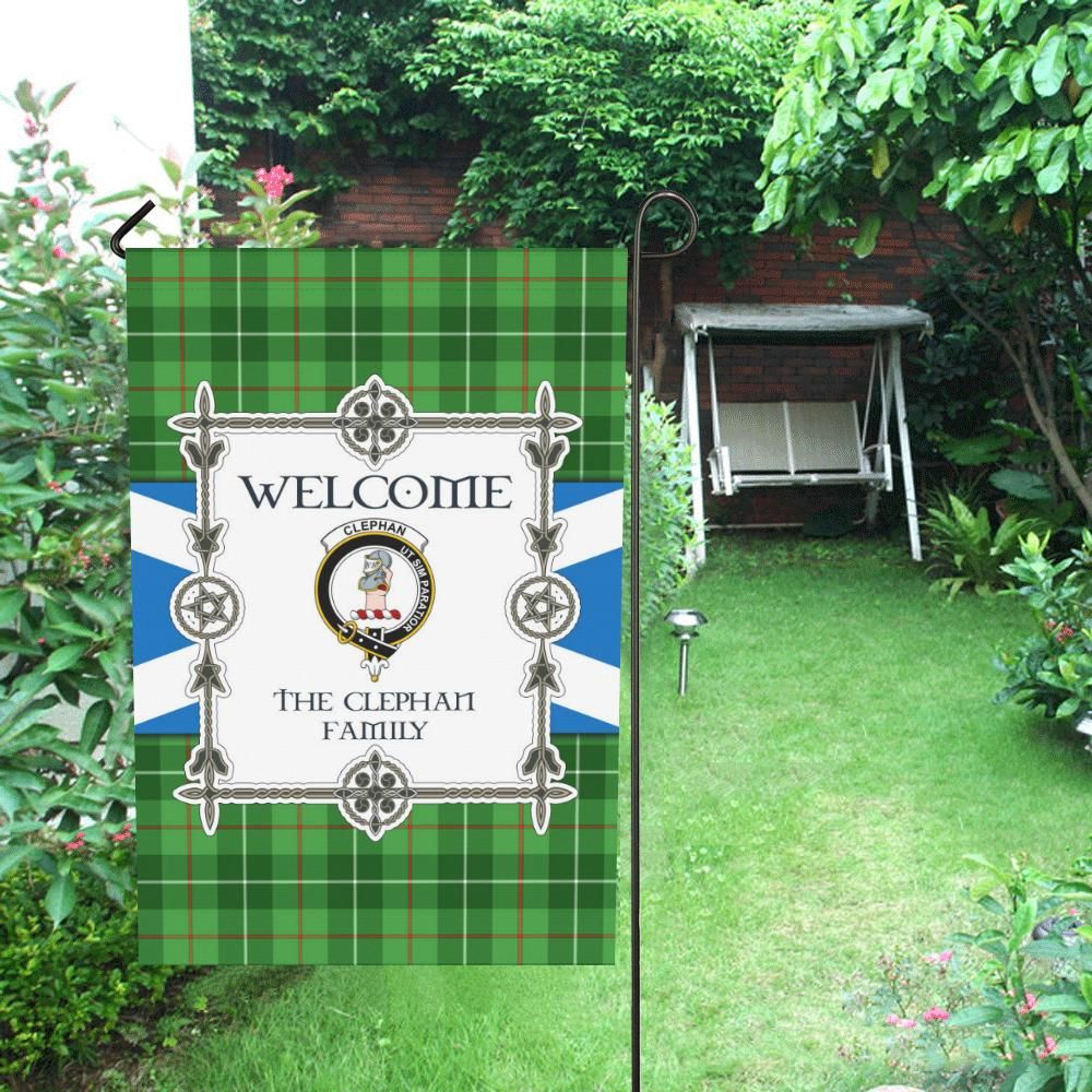 Clephan Clan Garden Flag, Scottish Tartan Clephan Clans Garden Flag New Style