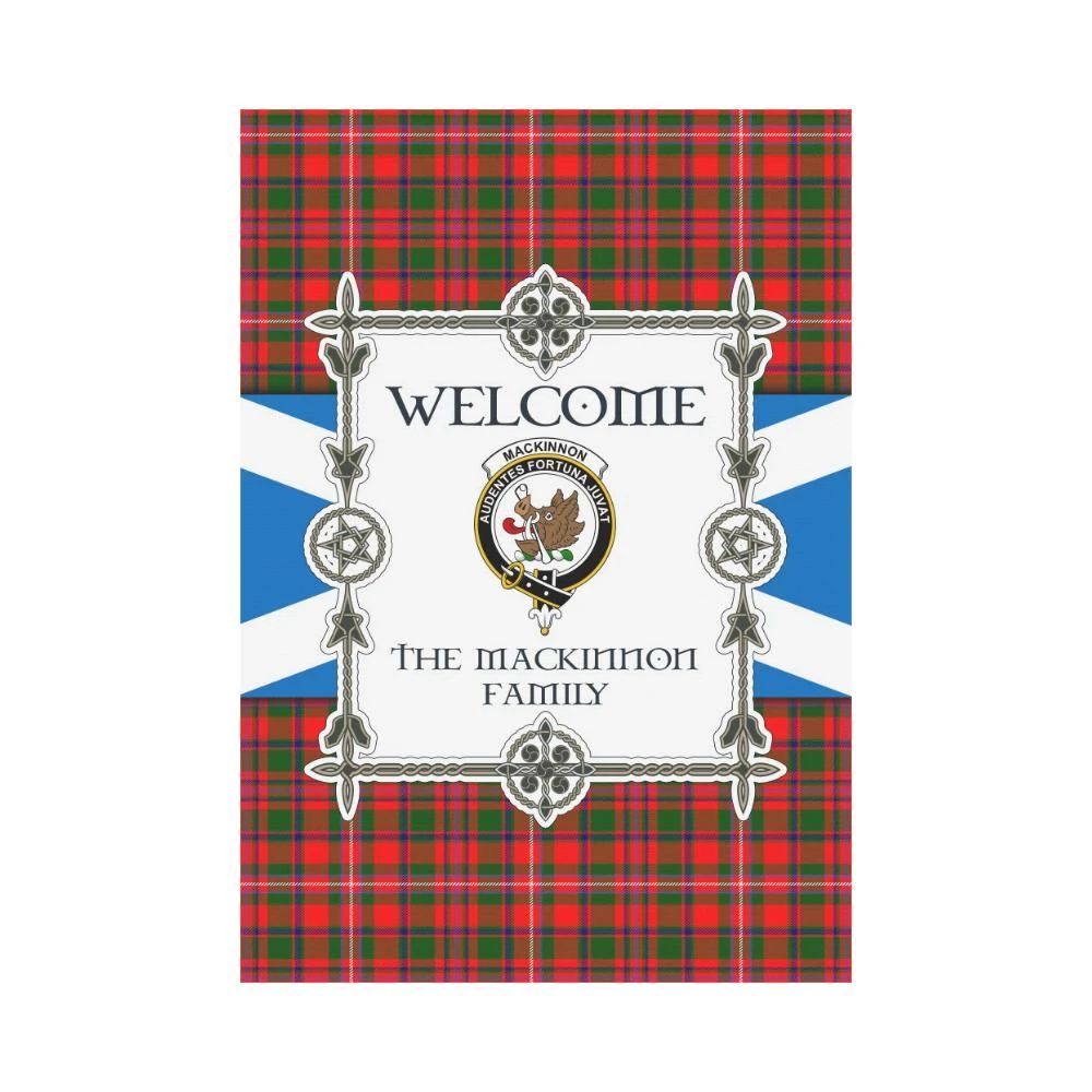 Mackinnon Clan Garden Flag, Scottish Tartan Mackinnon Clans Garden Flag New Style