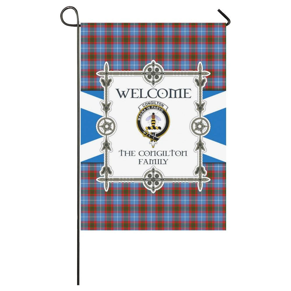 Congilton Clan Garden Flag, Scottish Tartan Congilton Clans Garden Flag New Style