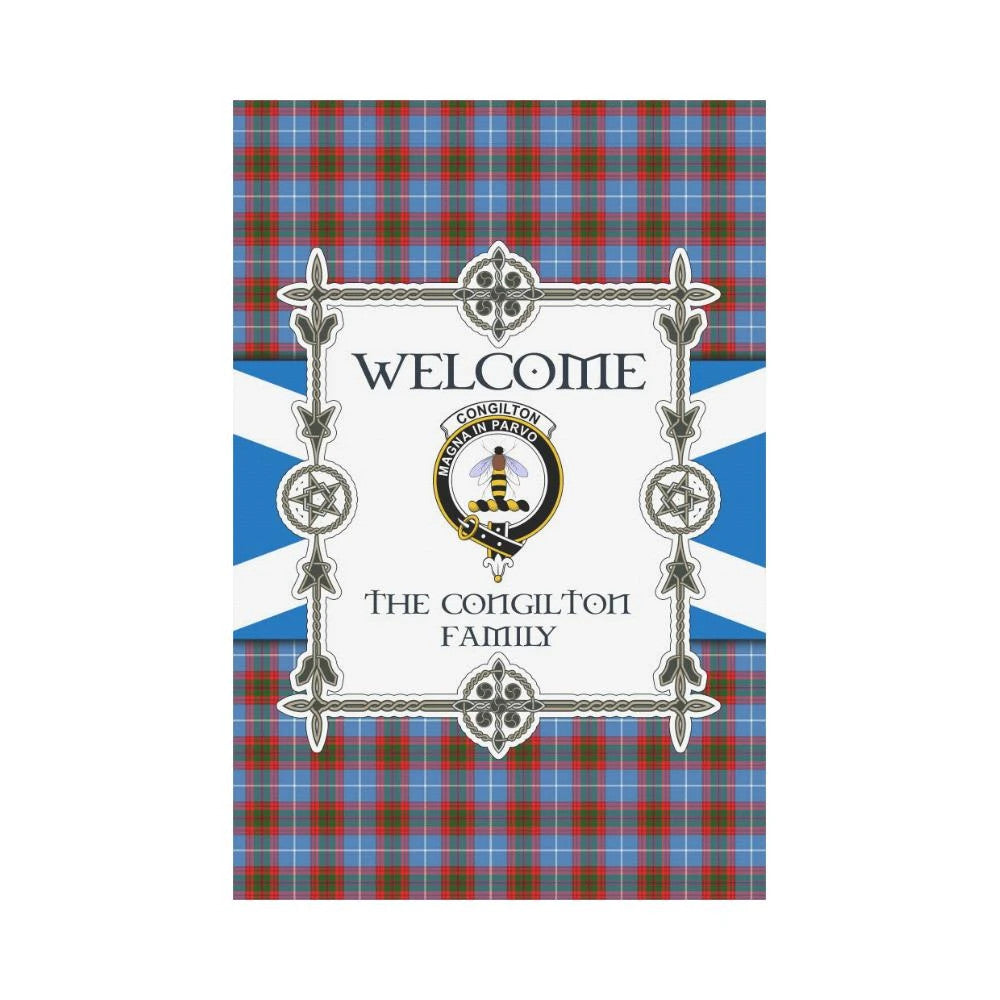 Congilton Clan Garden Flag, Scottish Tartan Congilton Clans Garden Flag New Style