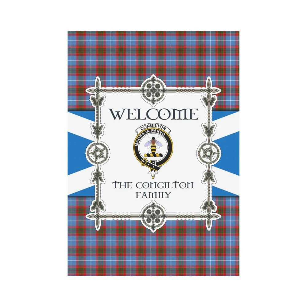 Congilton Clan Garden Flag, Scottish Tartan Congilton Clans Garden Flag New Style