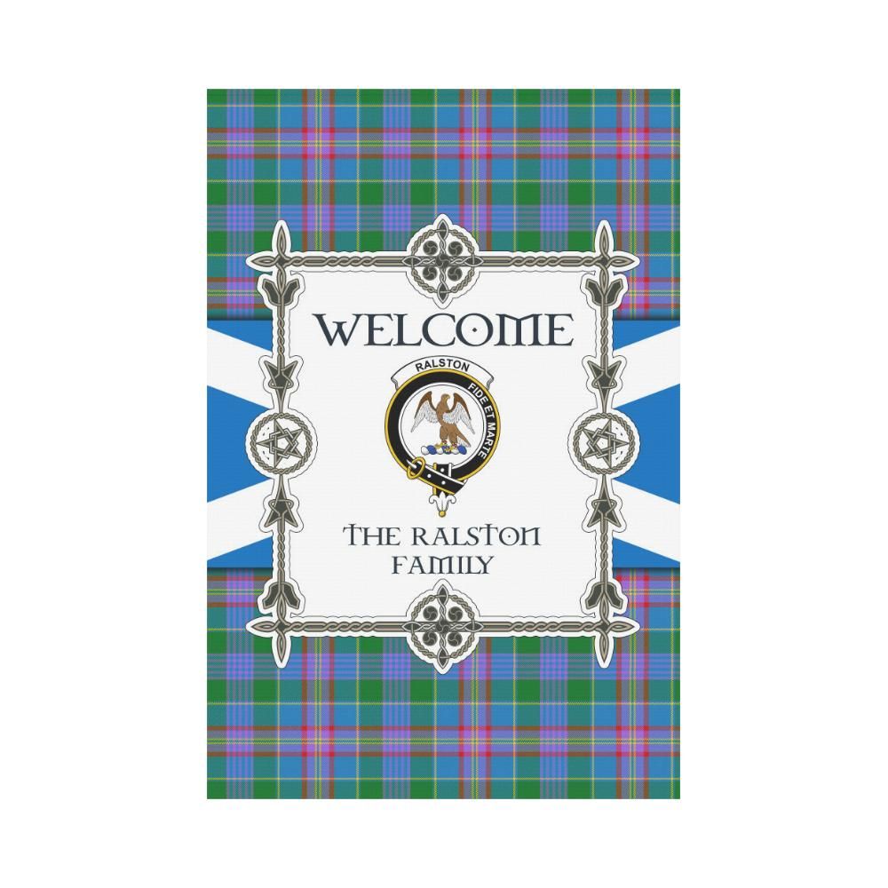 Ralston Clan Garden Flag, Scottish Tartan Ralston Clans Garden Flag New Style