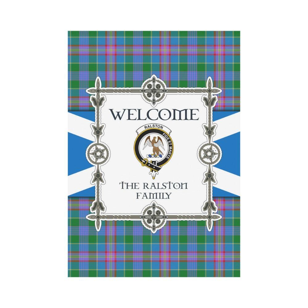 Ralston Clan Garden Flag, Scottish Tartan Ralston Clans Garden Flag New Style