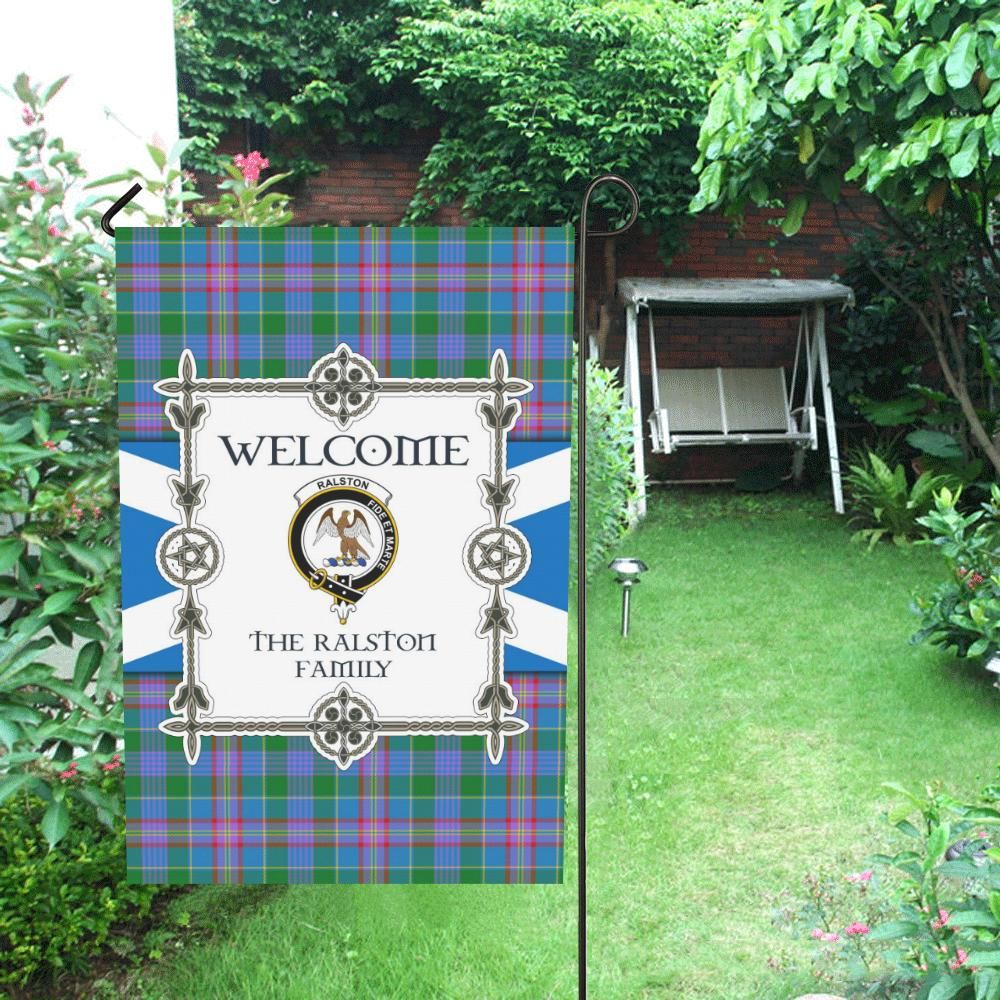 Ralston Clan Garden Flag, Scottish Tartan Ralston Clans Garden Flag New Style