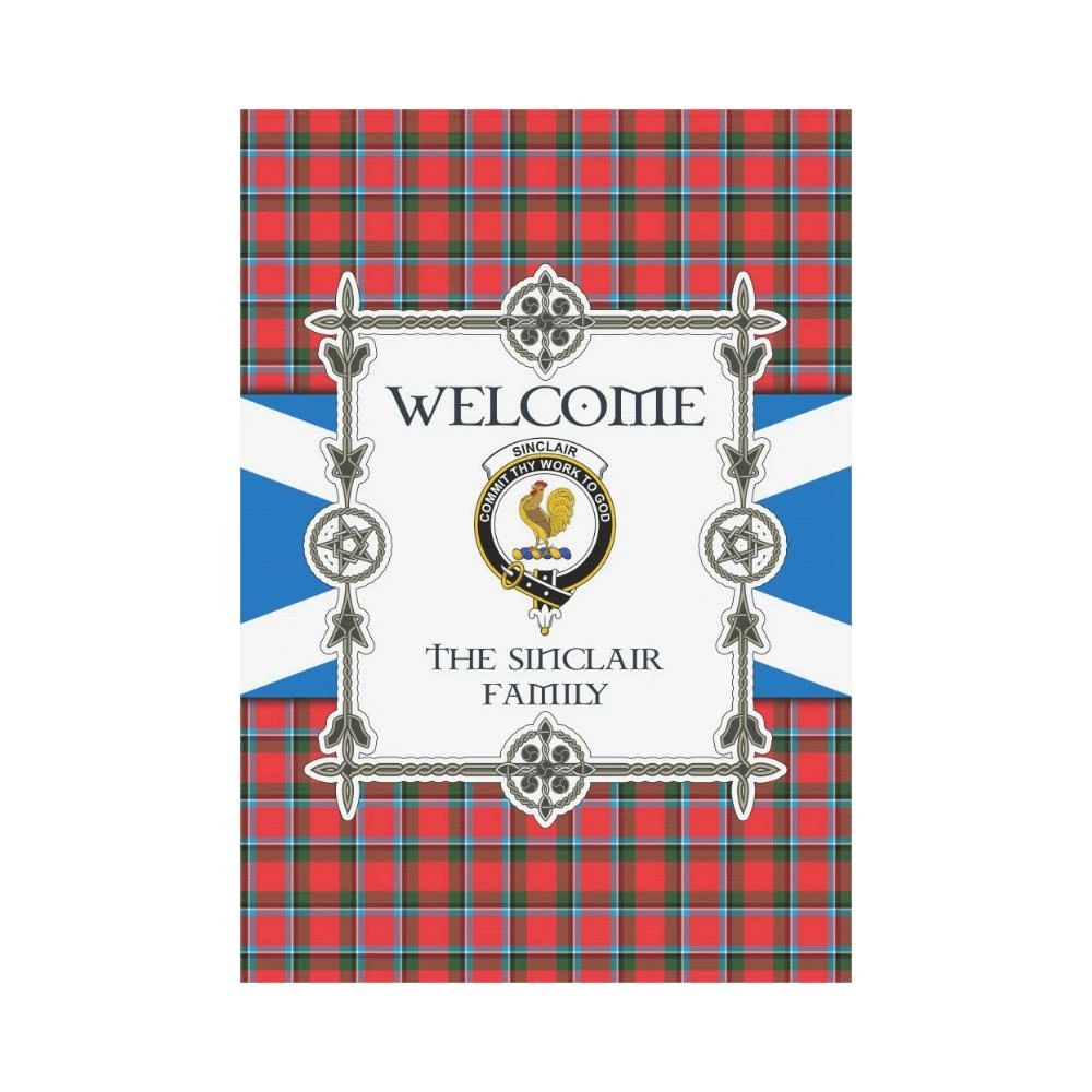 Sinclair Clan Garden Flag, Scottish Tartan Sinclair Clans Garden Flag New Style
