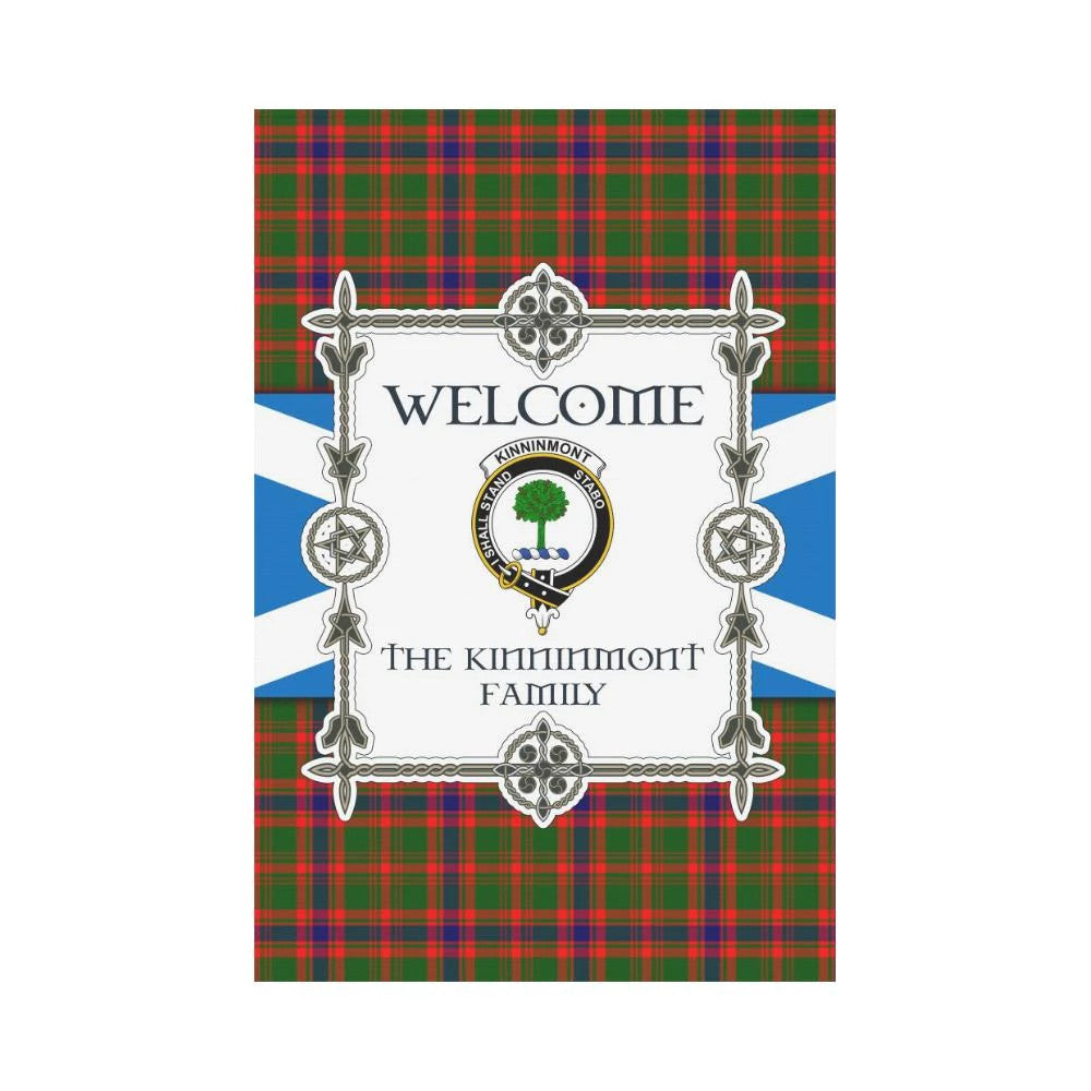 Kinninmont Clan Garden Flag, Scottish Tartan Kinninmont Clans Garden Flag New Style