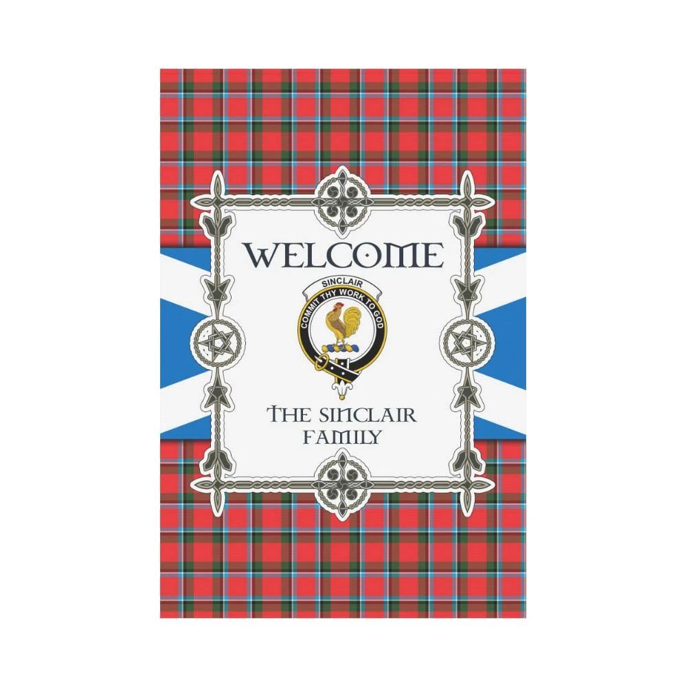 Sinclair Clan Garden Flag, Scottish Tartan Sinclair Clans Garden Flag New Style