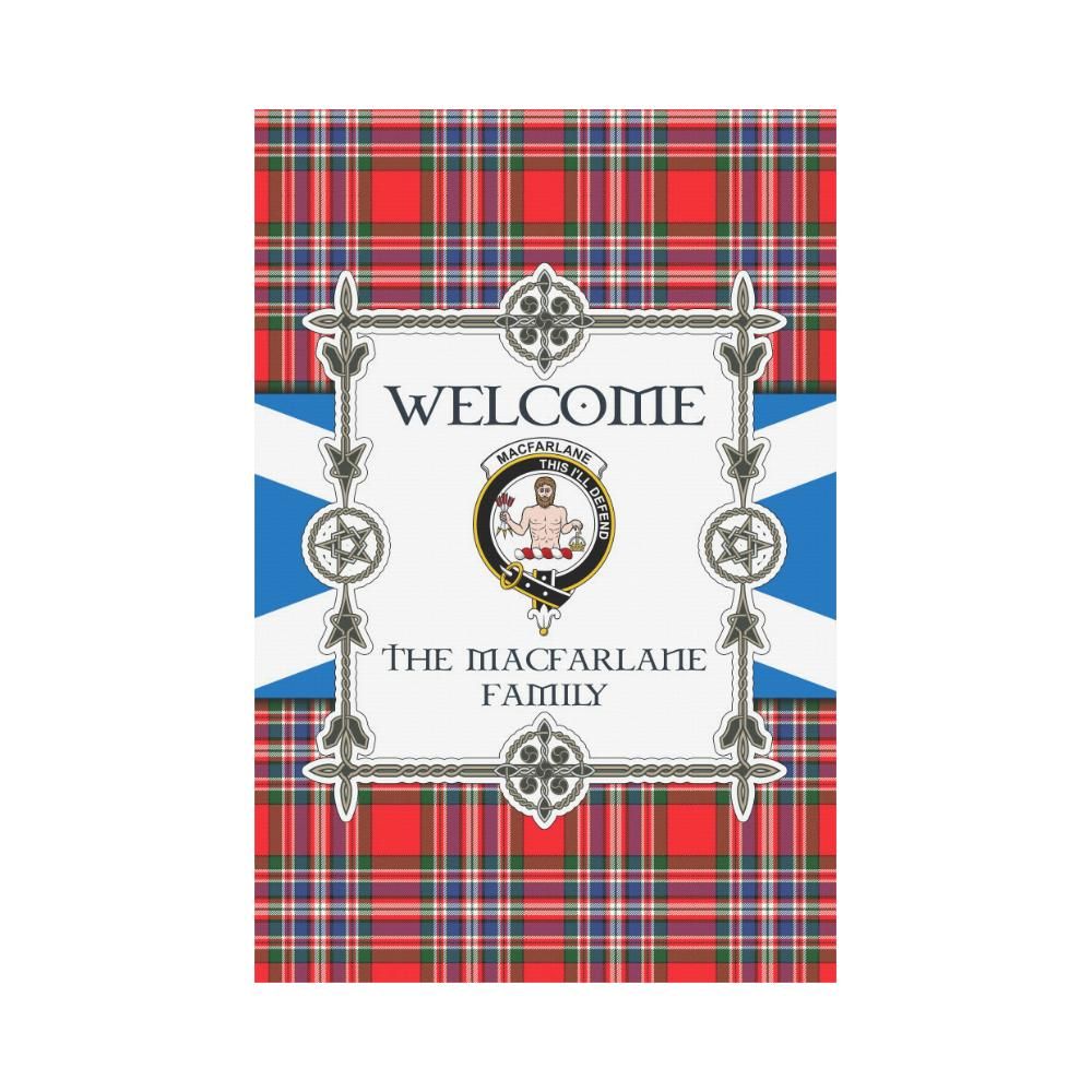 Macfarlane Clan Garden Flag, Scottish Tartan Macfarlane Clans Garden Flag New Style