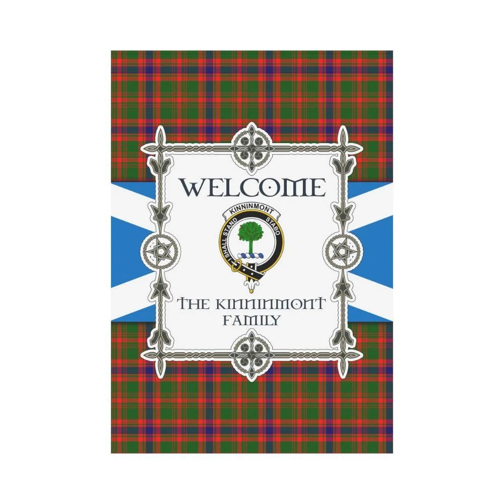 Kinninmont Clan Garden Flag, Scottish Tartan Kinninmont Clans Garden Flag New Style