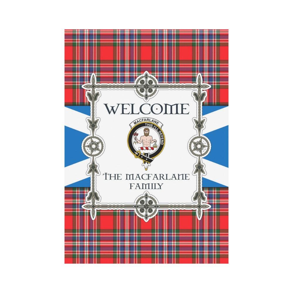Macfarlane Clan Garden Flag, Scottish Tartan Macfarlane Clans Garden Flag New Style