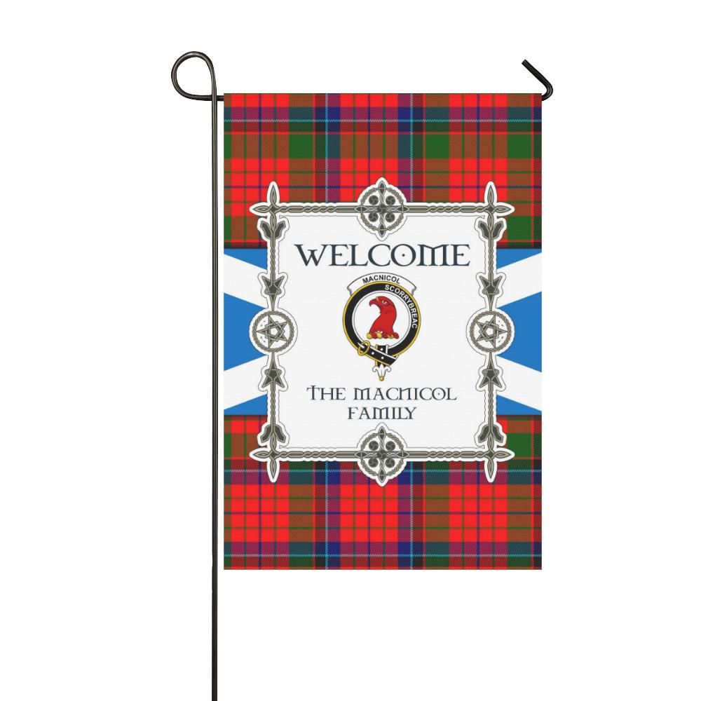 Macnicol Clan Garden Flag, Scottish Tartan Macnicol Clans Garden Flag New Style
