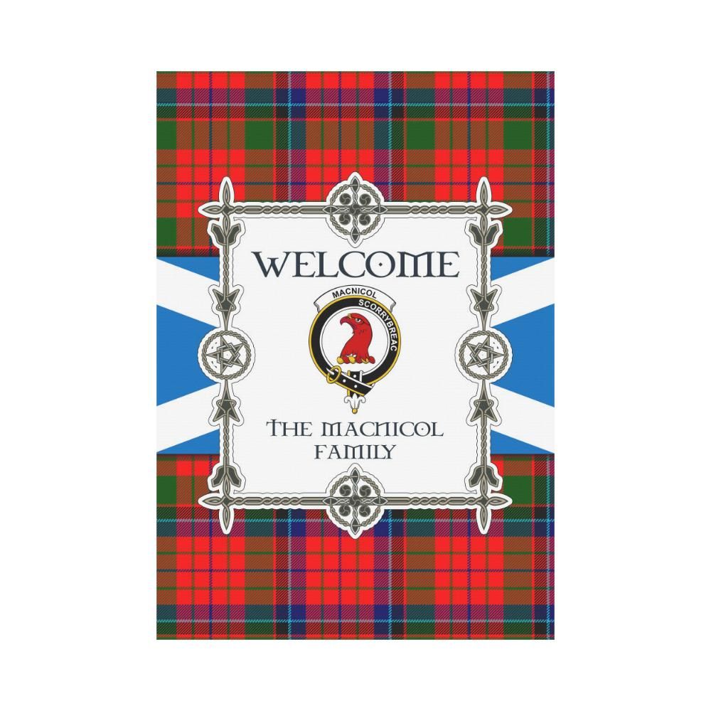 Macnicol Clan Garden Flag, Scottish Tartan Macnicol Clans Garden Flag New Style