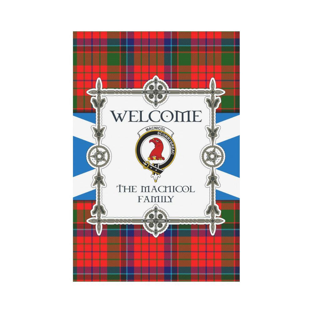 Macnicol Clan Garden Flag, Scottish Tartan Macnicol Clans Garden Flag New Style