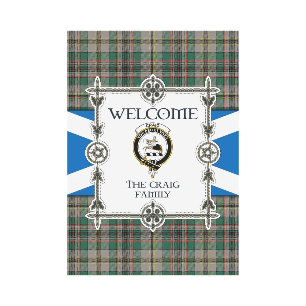 Craig Clan Garden Flag, Scottish Tartan Craig Clans Garden Flag New Style