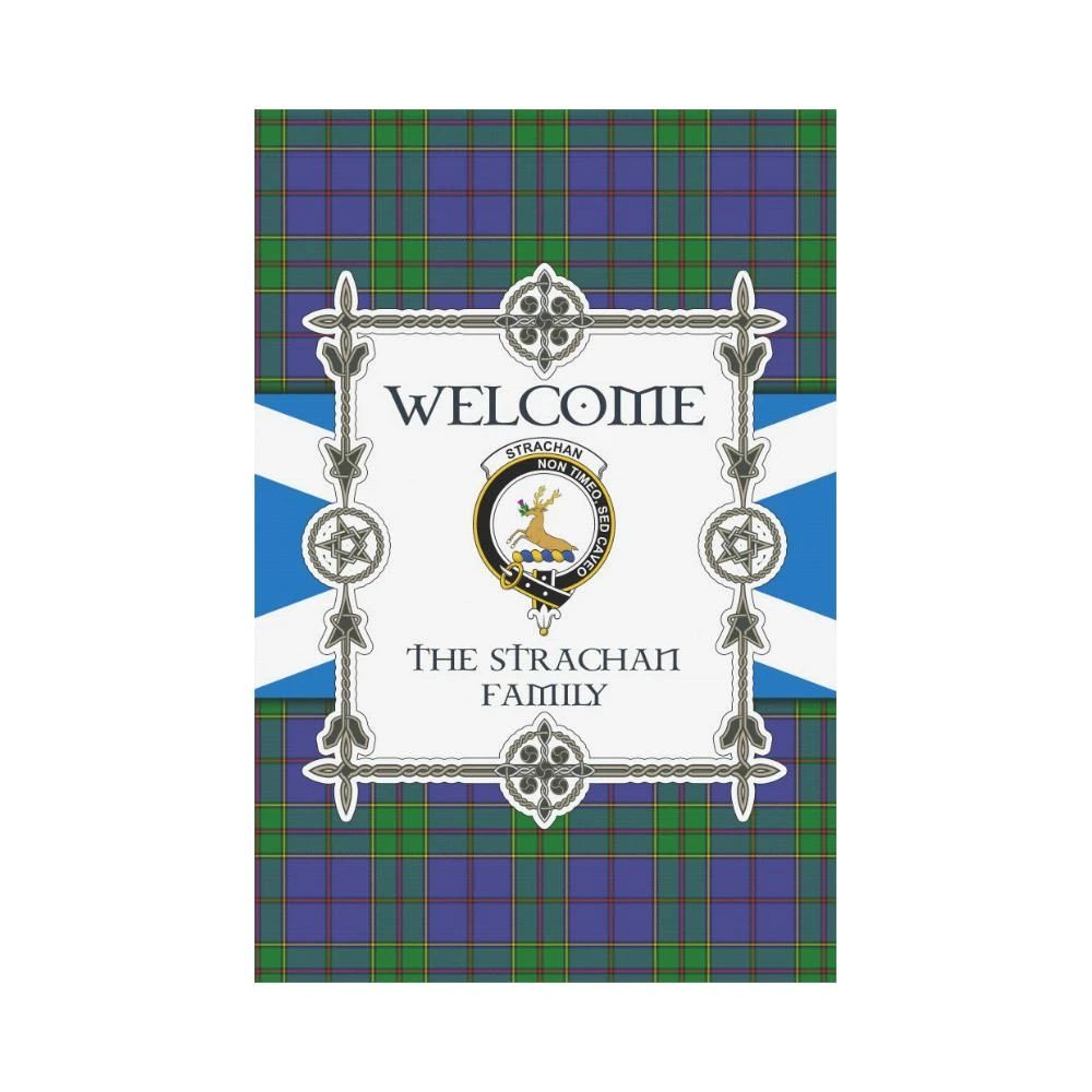 Strachan Clan Garden Flag, Scottish Tartan Strachan Clans Garden Flag New Style