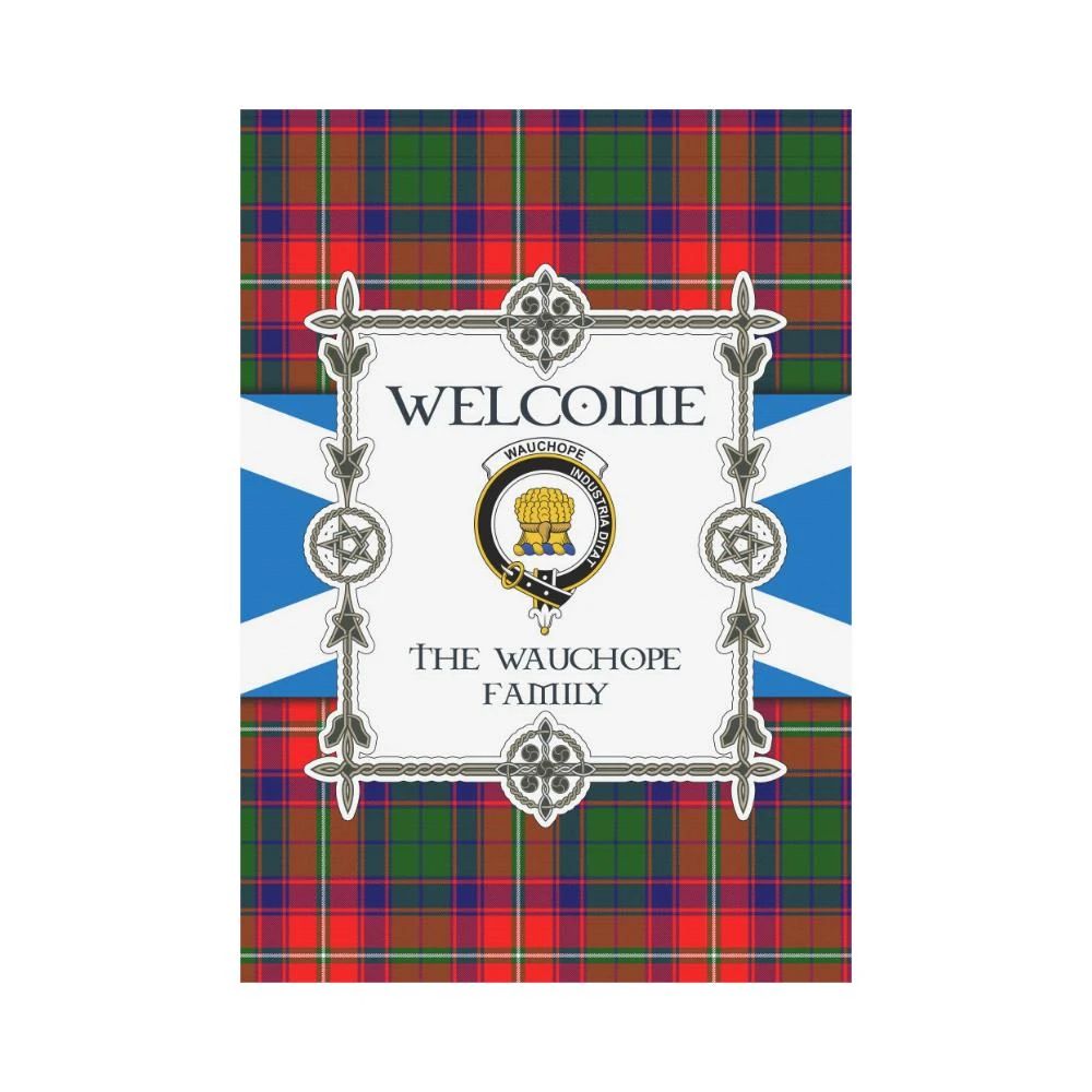 Wauchope Clan Garden Flag, Scottish Tartan Wauchope Clans Garden Flag New Style