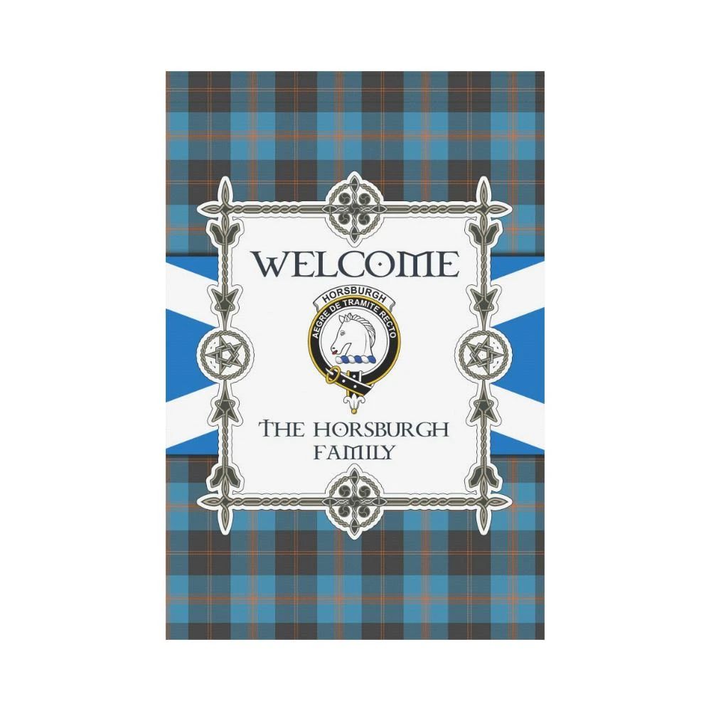 Horsburgh Clan Garden Flag, Scottish Tartan Horsburgh Clans Garden Flag New Style