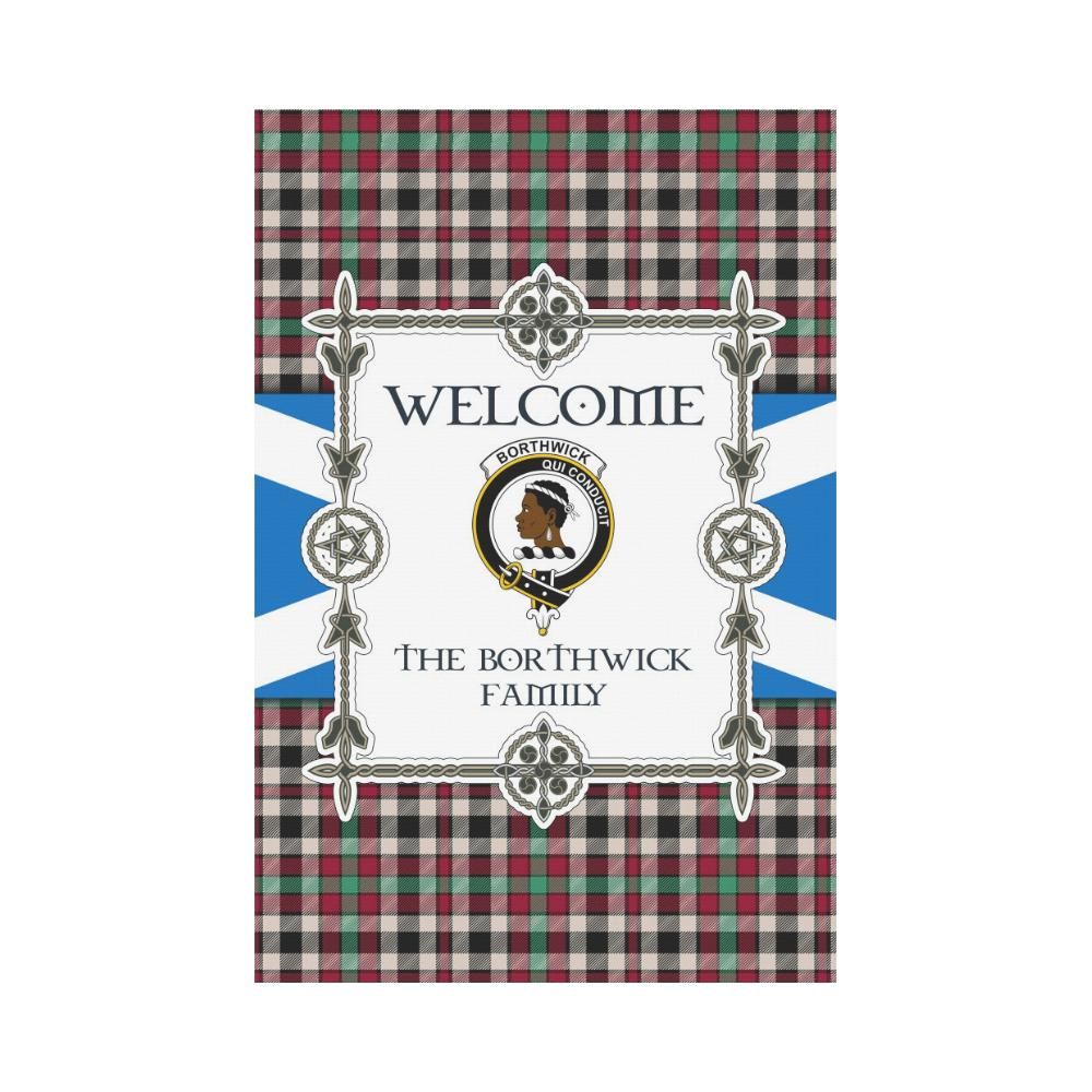 Borthwick Clan Garden Flag, Scottish Tartan Borthwick Clans Garden Flag New Style