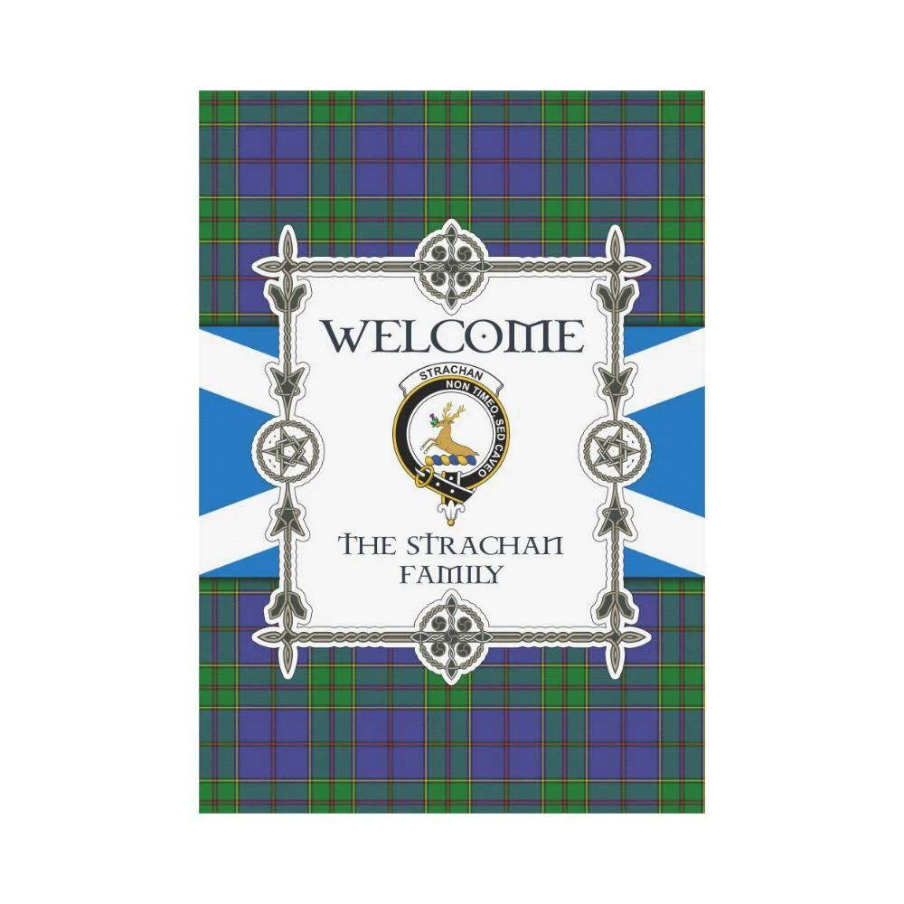 Strachan Clan Garden Flag, Scottish Tartan Strachan Clans Garden Flag New Style