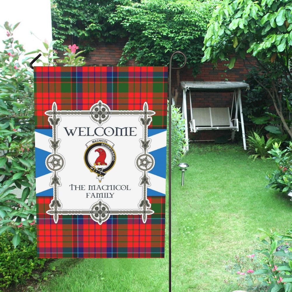 Macnicol Clan Garden Flag, Scottish Tartan Macnicol Clans Garden Flag New Style