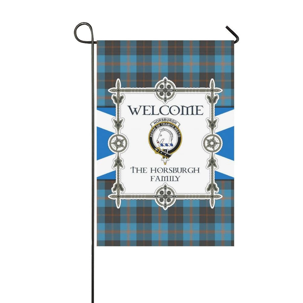Horsburgh Clan Garden Flag, Scottish Tartan Horsburgh Clans Garden Flag New Style