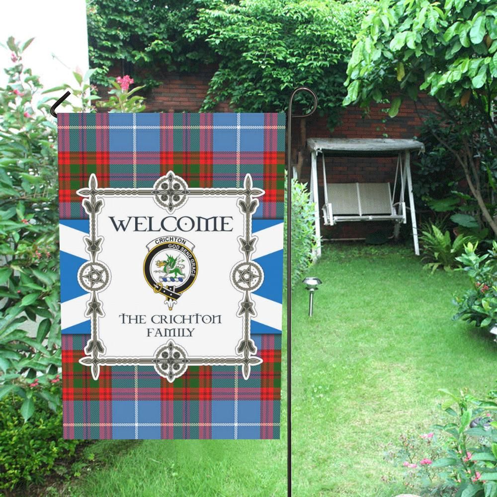 Crichton Clan Garden Flag, Scottish Tartan Crichton Clans Garden Flag New Style