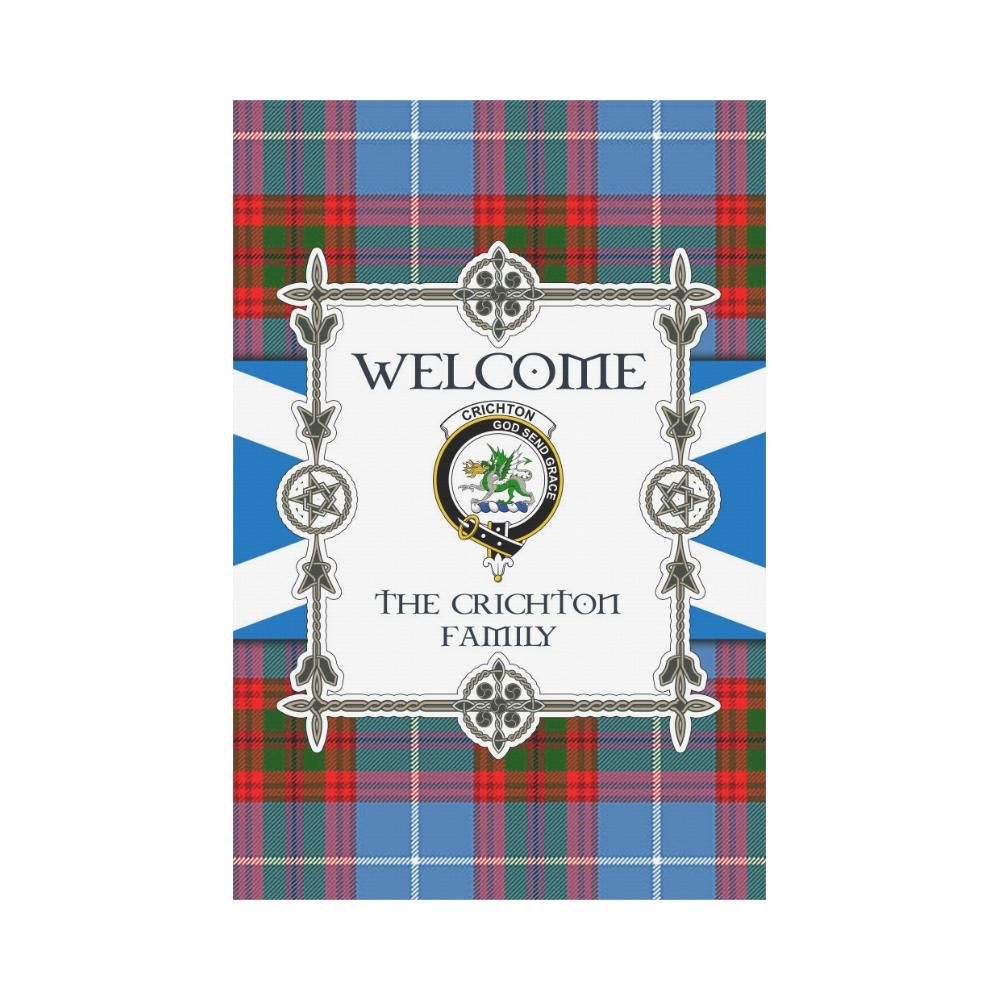 Crichton Clan Garden Flag, Scottish Tartan Crichton Clans Garden Flag New Style