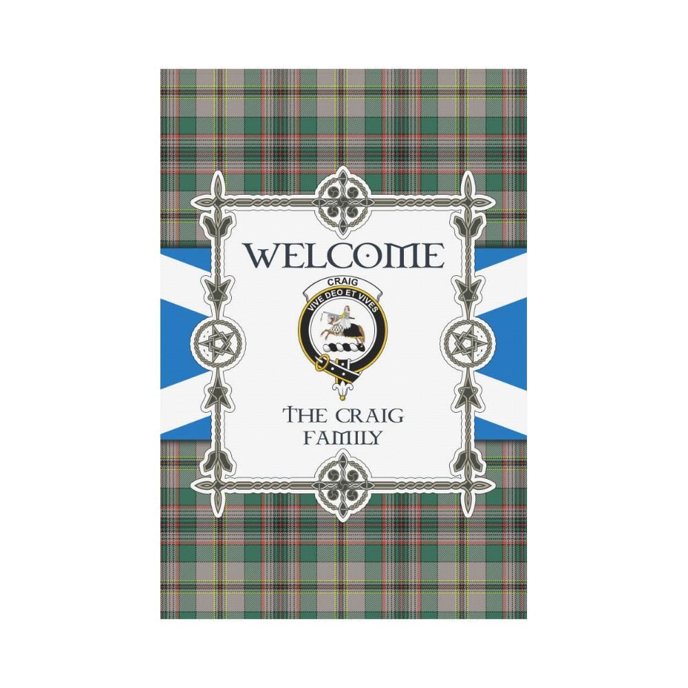 Craig Clan Garden Flag, Scottish Tartan Craig Clans Garden Flag New Style