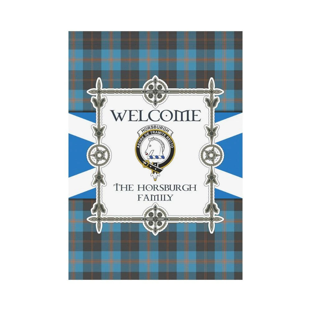 Horsburgh Clan Garden Flag, Scottish Tartan Horsburgh Clans Garden Flag New Style