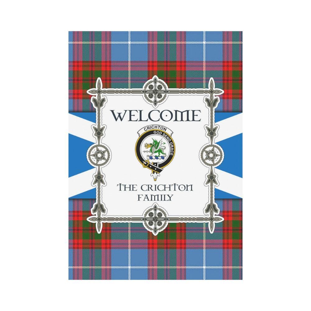 Crichton Clan Garden Flag, Scottish Tartan Crichton Clans Garden Flag New Style