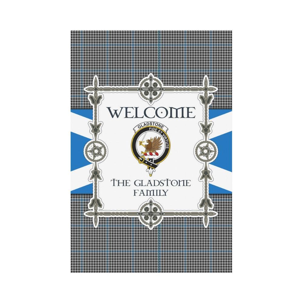 Gladstone Clan Garden Flag, Scottish Tartan Gladstone Clans Garden Flag New Style