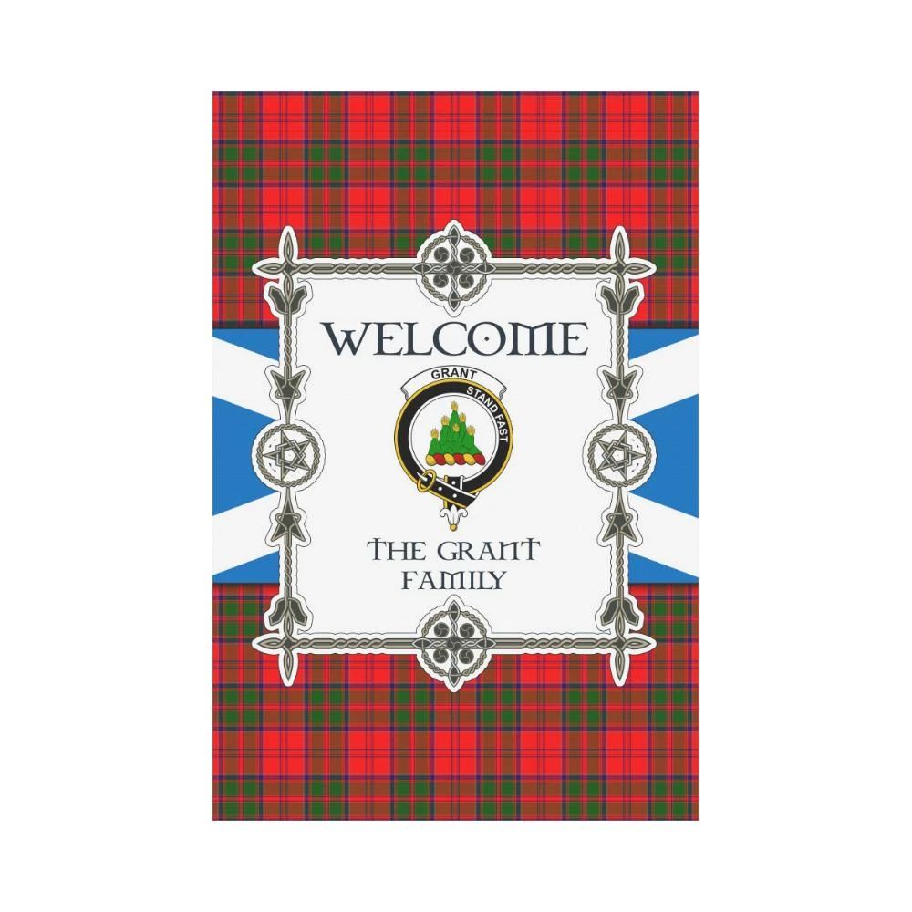 Grant Clan Garden Flag, Scottish Tartan Grant Clans Garden Flag New Style