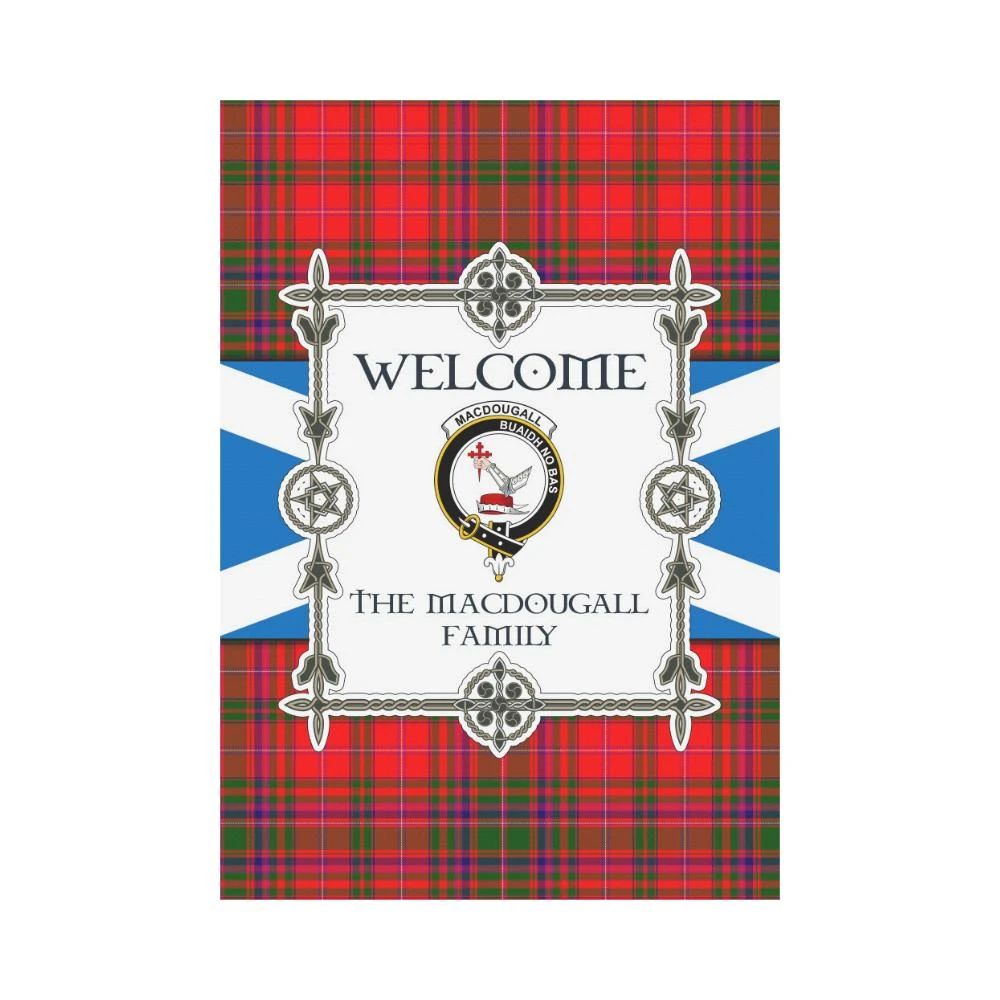 Macdougall Clan Garden Flag, Scottish Tartan Macdougall Clans Garden Flag New Style