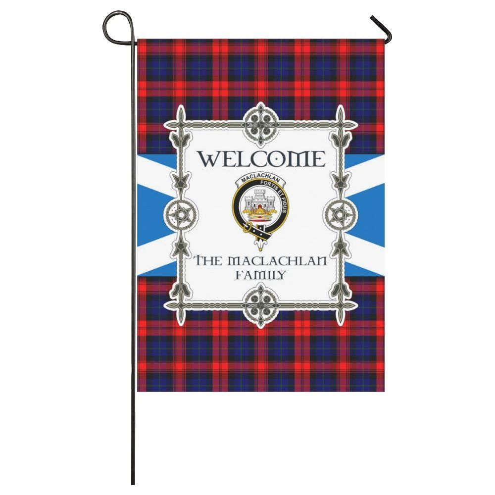 Maclachlan Clan Garden Flag, Scottish Tartan Maclachlan Clans Garden Flag New Style
