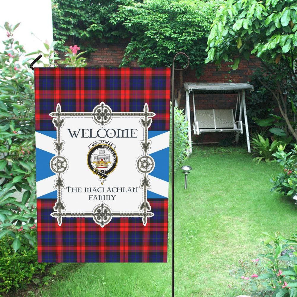 Maclachlan Clan Garden Flag, Scottish Tartan Maclachlan Clans Garden Flag New Style