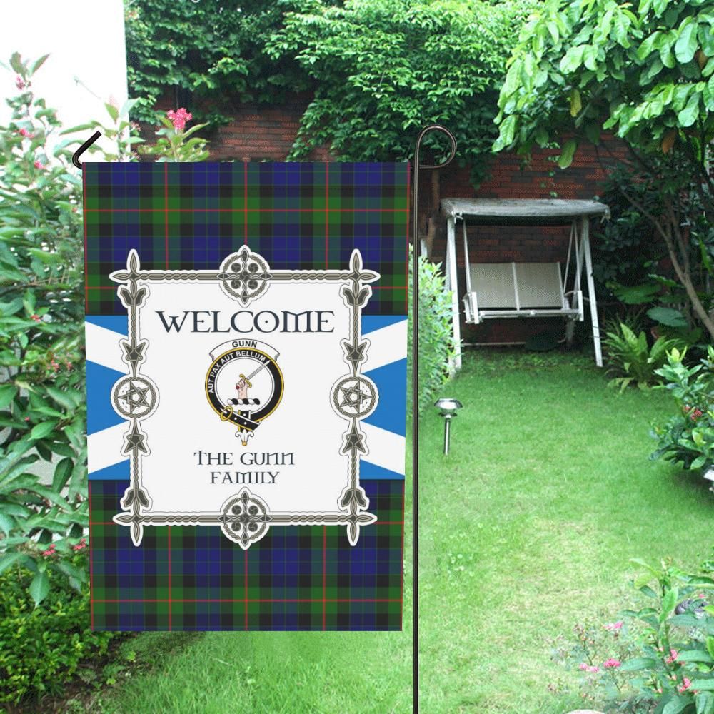 Gunn Clan Garden Flag, Scottish Tartan Gunn Clans Garden Flag New Style